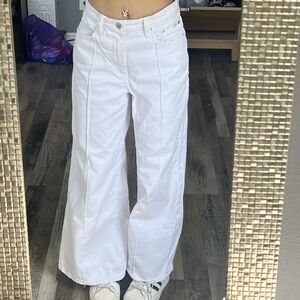 White Wide-Leg Pants